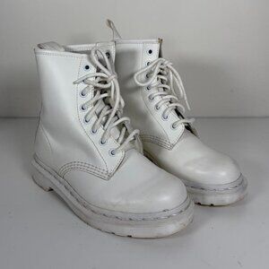 Mono White 1460 Combat Boots